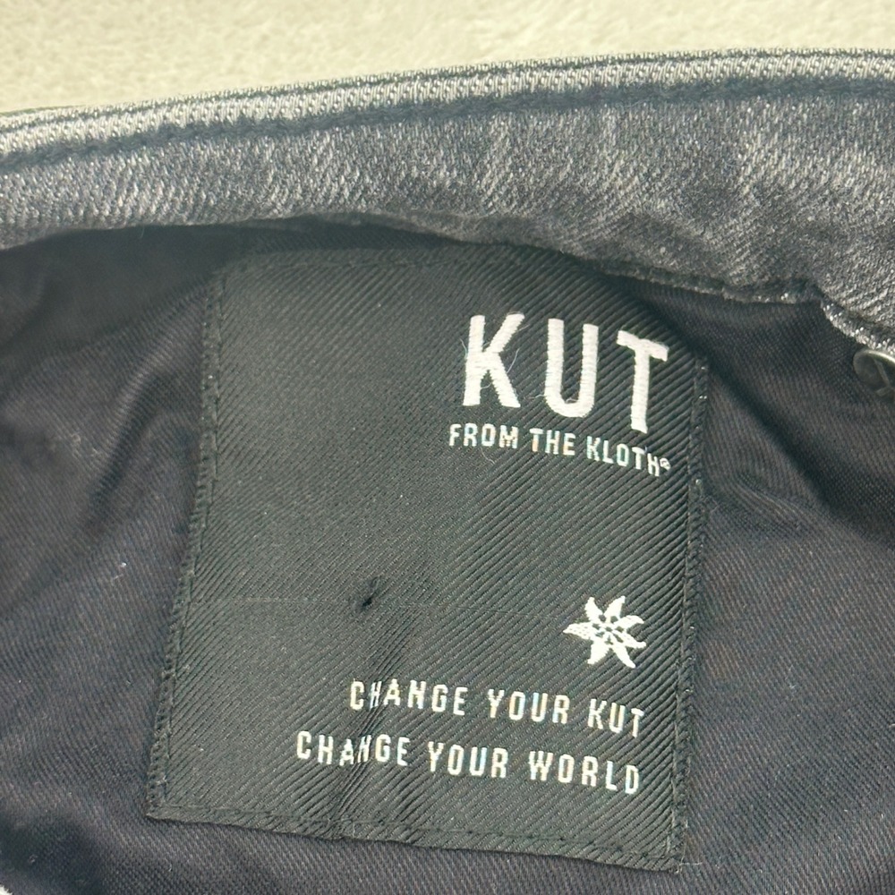 KUT From The Kloth Rachael Fab AB Mom Jeans Distressed Ankle Gray Wash 6L - Picture 3 of 12